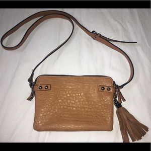 Brown (faux) Leather Crossbody Purse
